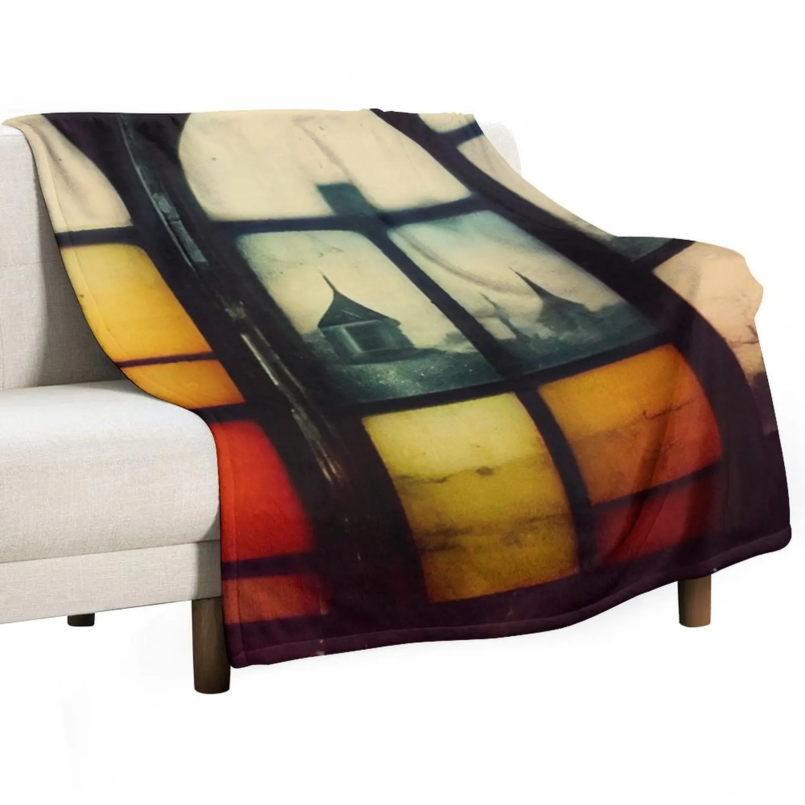 

Memories in Stained Glass Throw Blanket funny gift Winter beds warm winter cosplay anime Blankets