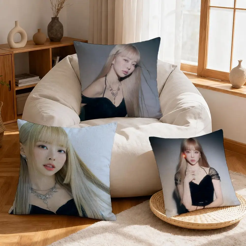 K-pop Loossemble ViVi Cushion Cover Linen Anti-Mite Antibacterial Cushion Cover Invisible Zipper Sofa Decor