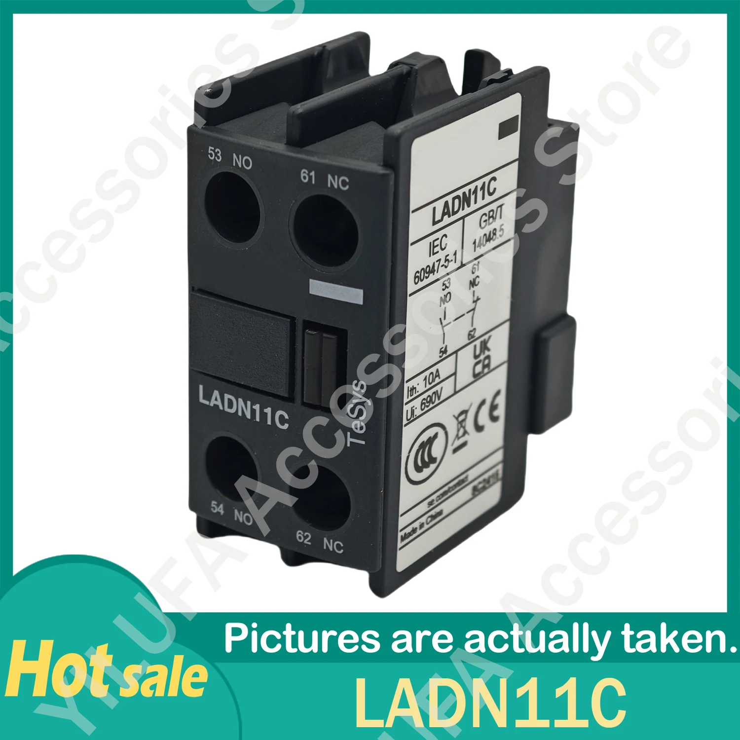 LADN11C LADN11 LAD-N11C LAD-N11 Auxiliary Contact Block, TeSys D, 1NO + 1NC