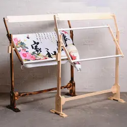 Adjustable Solid Wooden Cross Stitch Frame Rack Tabletop Desktop Embroidery Floor Stand for DIY Needlework Sewing Handmade Tools