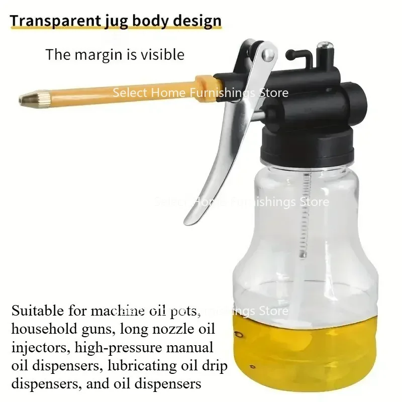 

Новый 250 мл прозрачный масляный консервный масленка, смазочное масло, пластиковый машинный насос, насос высокого давления, масленка, смазочный пистолет