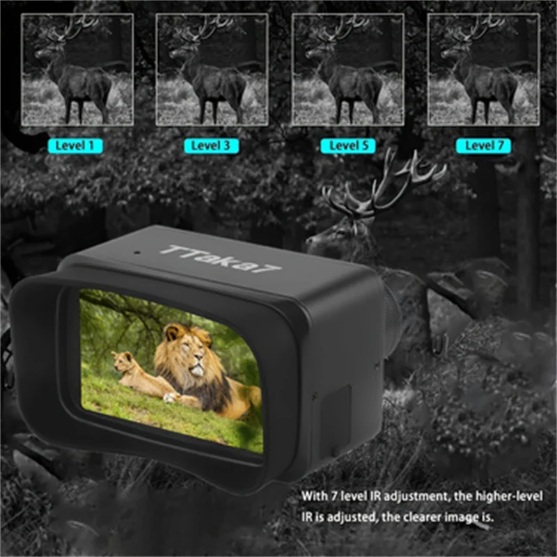 5X Digital Zooms Binoculars Infrared 4K HD Goggles Night-Vision Device Telescopes For Outdoor Hunting Camping Day Night Use