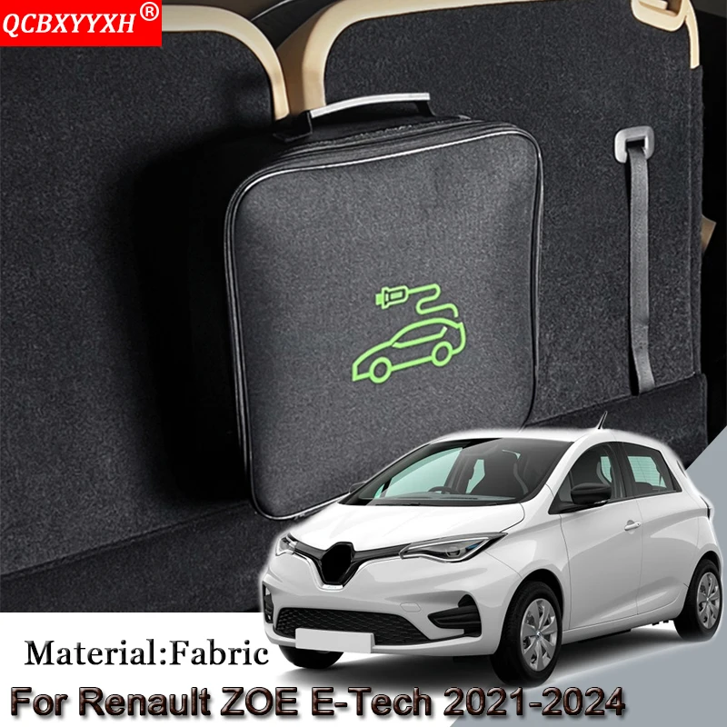 EV Car Charging Cable Storage Carry Bag For Renault ZOE E-Tech 2021-2023 2024 Charger Plugs Sockets Waterproof Fire Retardant