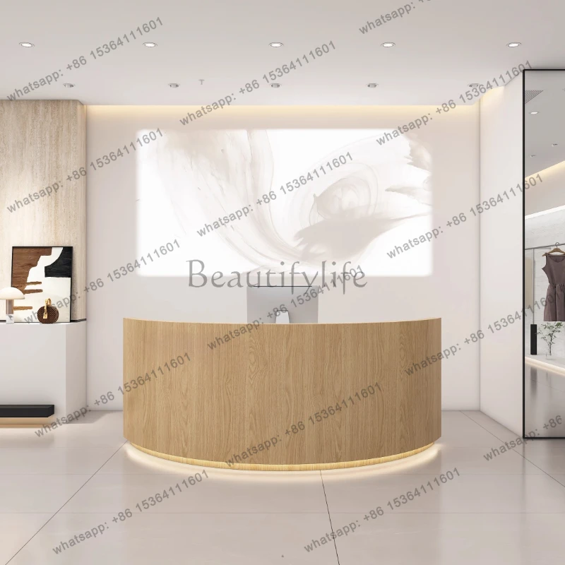 Curved Minimalist Reception Desks Executive Beauty Modern Unique Salon Reception Desks Design Company Mostrador Trendy Furniture