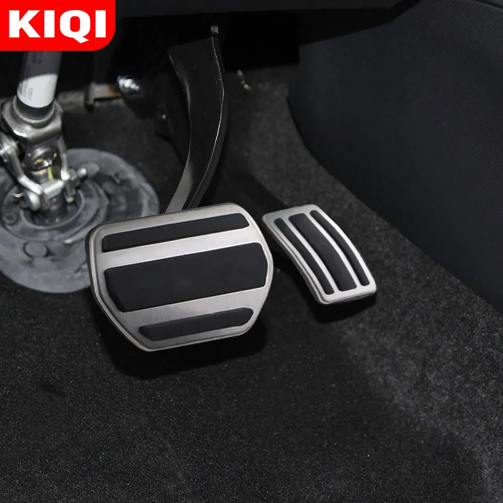 KIQI Stainless Steel Gas Fuel Brake Pedal Cover Non-Slip for Peugeot 508 Citroen C5 2012-2014 C6 Car Accessories