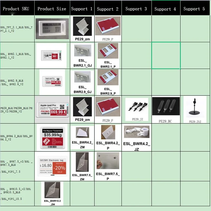 2.1 inch Electronic Price Tag Bracket For Black White Eink Display Fixing Clip Stand Type 1PCS