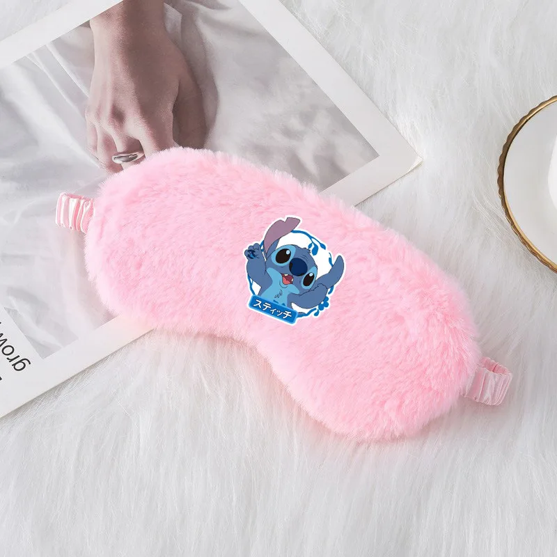 디즈니 스티치 플러시 눈썹 스티치 솔리드 컬러 심플 패션 프린트 점심 수면 쉐이딩 남성과 여성을위한 유니버설 눈썹