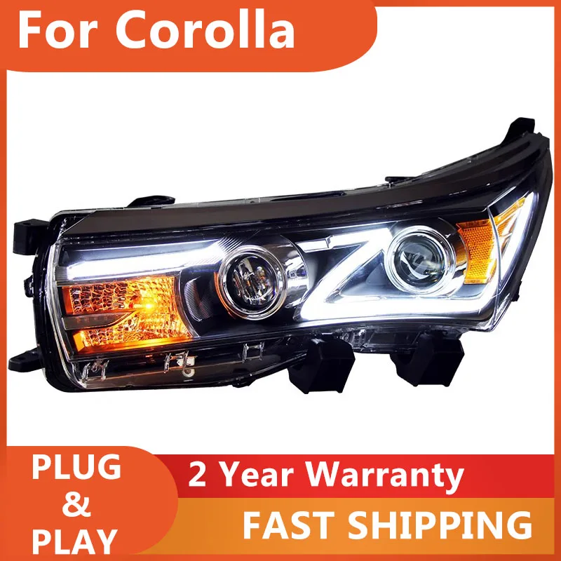 

KOWELL Car Styling for Toyota Corolla Headlights 2014-2015 Altis LED Headlight DRL Bi Xenon Lens High Low Beam Parking Fog Lamp