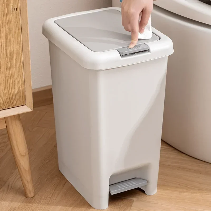 Luxury Pedal Trash Can 8/10/15/20L Kitchen Bathroom Waterproof Wastebasket Large Capacity Garbage Bin Modern Accessories