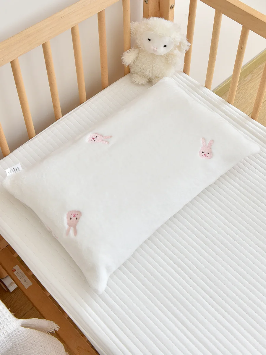 Funda de almohada de algodón para bebé, cubierta de almohada de dibujos animados para niños, niños y niñas