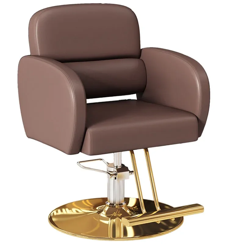 Portable Designed Barber Chair Gold Luxury Barbershop Beauty Barber Chairs Swivel Salon Cadeira De Barbeiro Salon Furniture