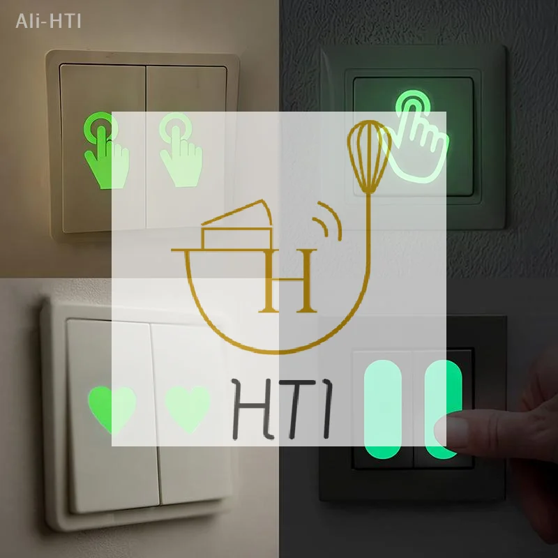 3/20pcs Indicator Button Luminous Stickers Suitable For Switch, Stairs, Motorcycle, Glow-in-the-Dark Wall Decals, Home Decor,