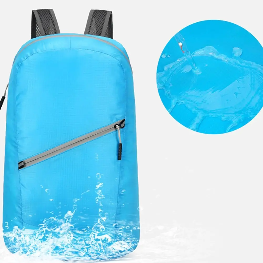 กระเป๋าเป้สะพายหลังพับได้สำหรับเดินป่า ท่องเที่ยว แคมป์ปิ้ง น้ำหนักเบา ทำจากไนลอน เหมาะสำหรับผู้หญิงและผู้ชาย