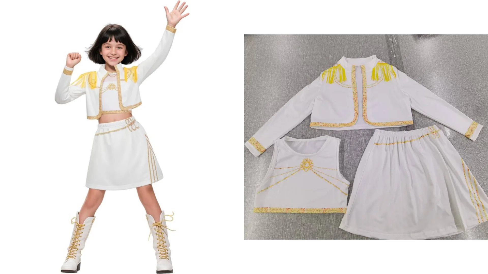 Fantasia KPop Rumi Zoey Cosplay niñas ropa de escenario disfraz de cazador de demonios Disfraz de 6 a 14 años ropa de fiesta de Carnaval de Halloween