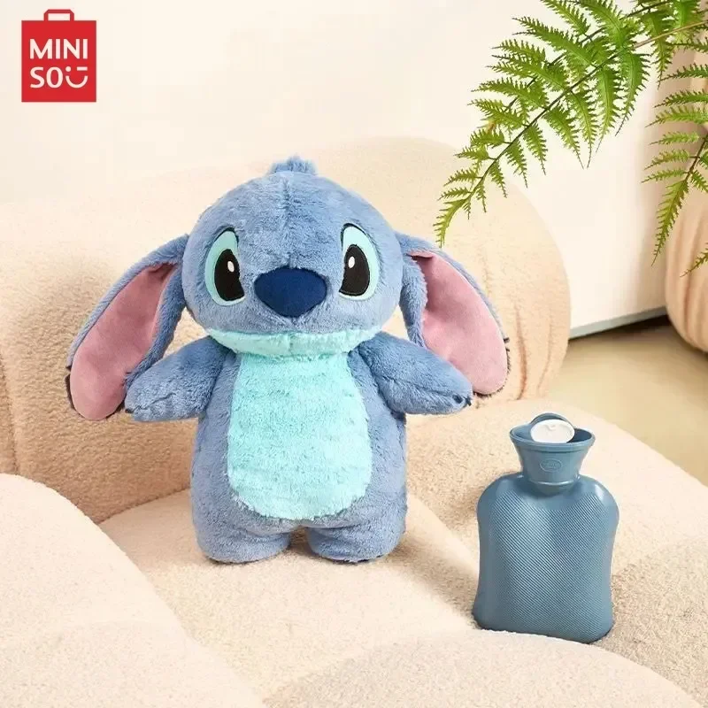 MINISO Disney Kawaii Stitch Anime Winter Extra Large  Cute Hot Water Bottle Home Water Filling Hand Warmer Holiday Gifts