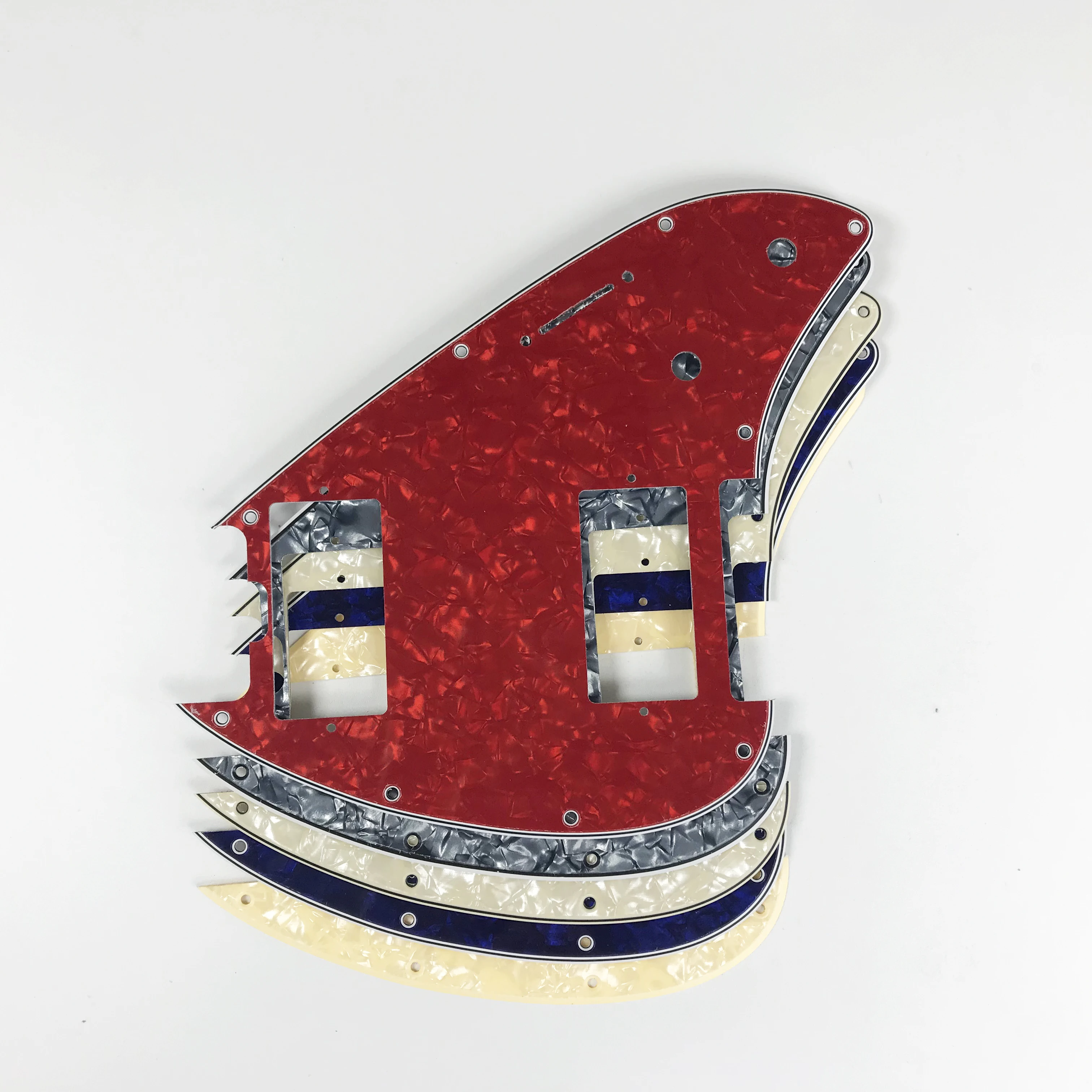 Pleroo Custom Guitar Parts - For US FD Musicman HH PAF Single Pickups Strat Guitar Pickguard Cratch Plate Multicolor Choice