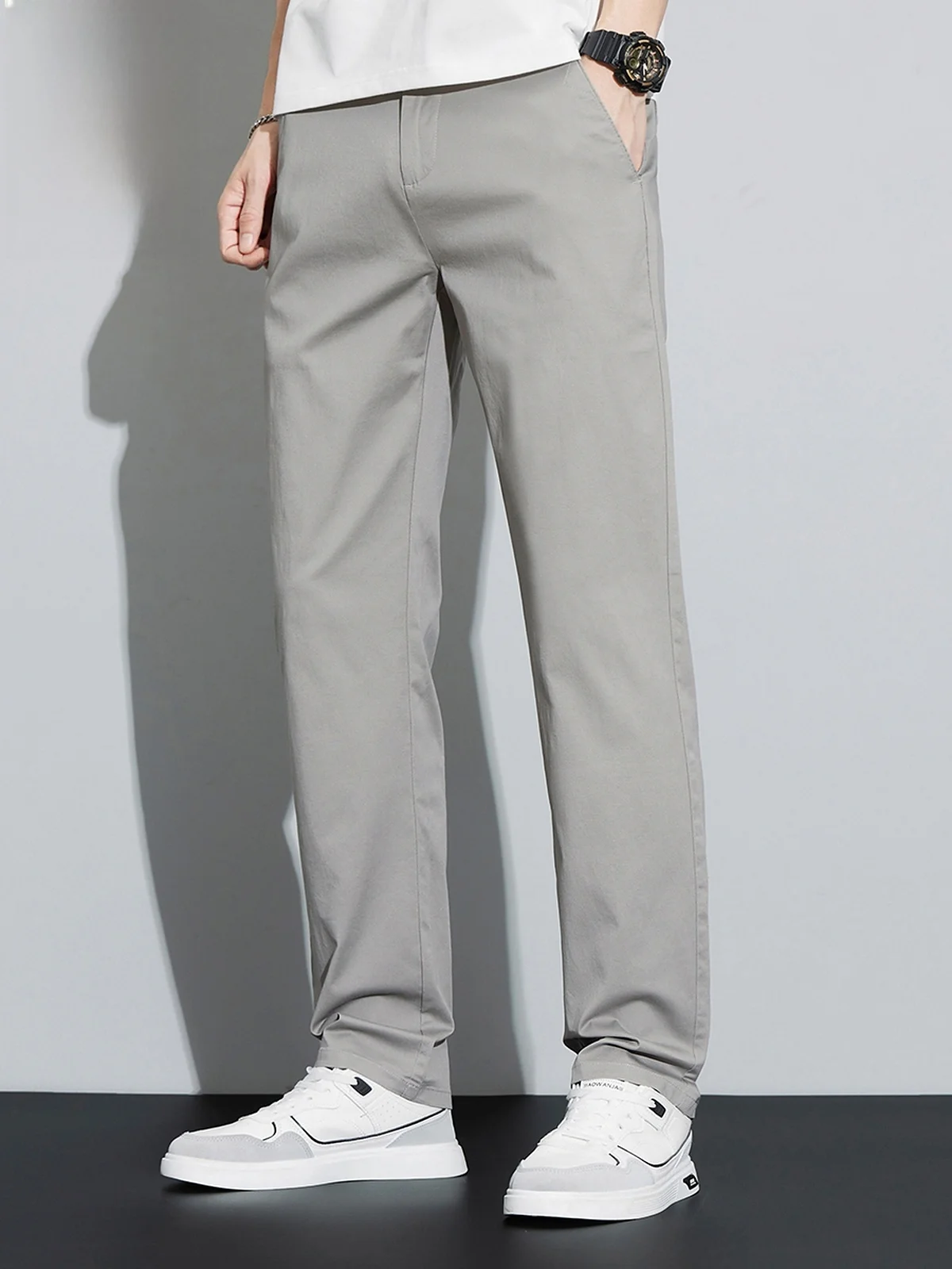 

Мужские летние тонкие повседневные брюки: модные, простые, для города, молодежные, активные