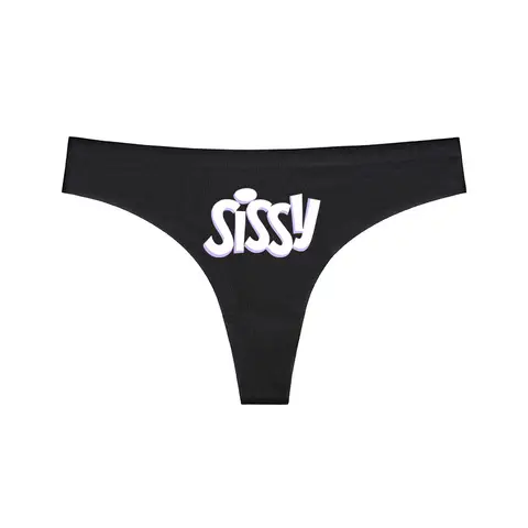SISSY Letter Print Underwear Oversize Sexy Panties for Women Lovely Sexy Seamless Underpant Women's Intimates Seamless Thong