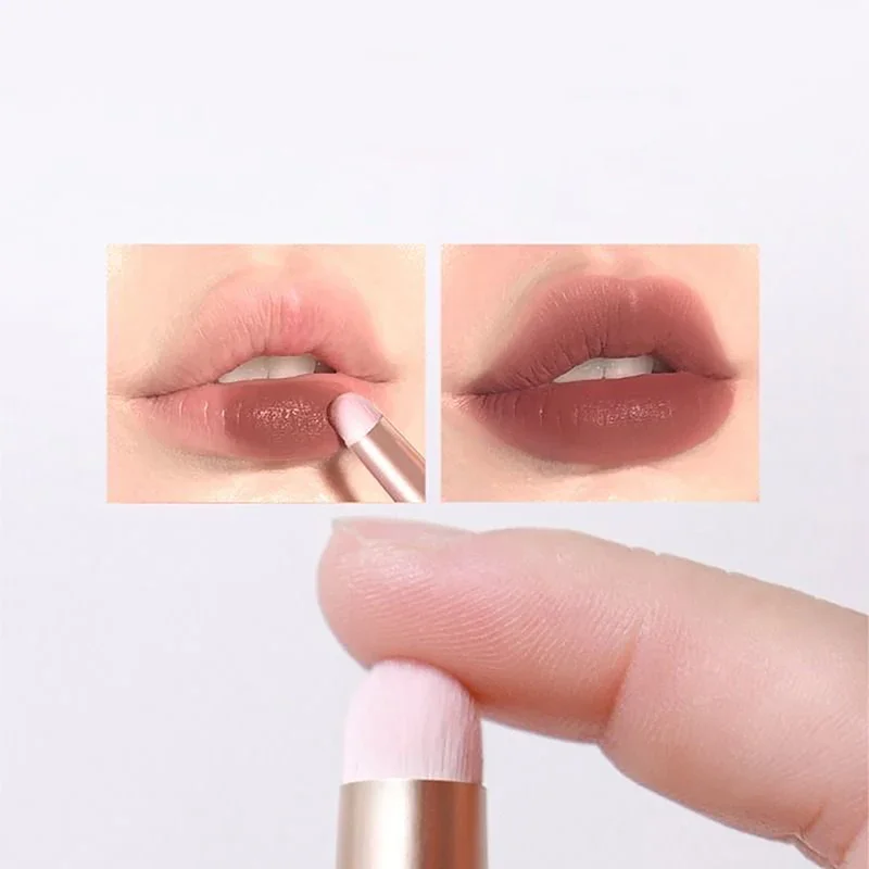 1Pc Mini Fingertip Lipstick Makeup Brushes Precision Concealer Make Up Brush Domed Small Portable Lip Brush Multifuncti