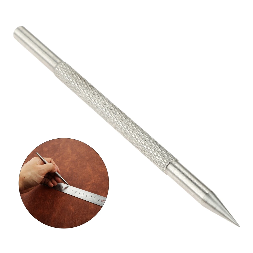 1 Đồng Hồ Thép Không Gỉ Da Khắc Dòng Bút Bản Mẫu Nghệ Thuật Hoa Văn Đánh Dấu Định Vị Scribing Bút Cho DIY Leathercraft Dụng Cụ