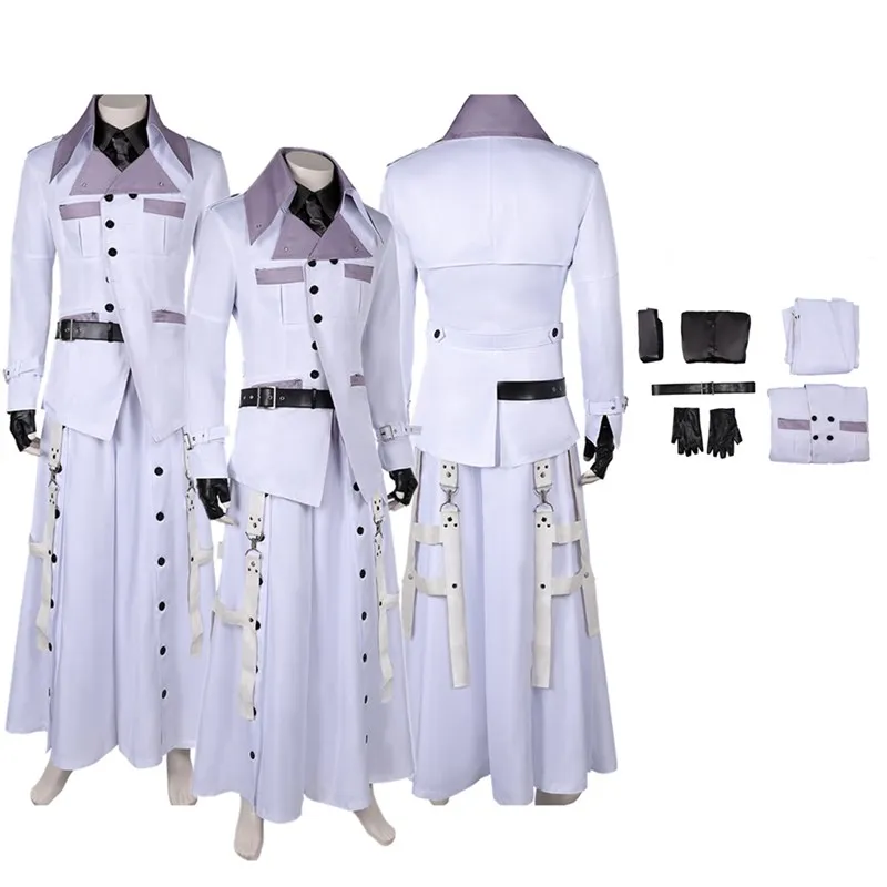 

Fantasy Rufus Shinra Cosplay Costume Adult Men Fantasia Coat Belt Outfits Halloween Carnival Disguise Party Suit