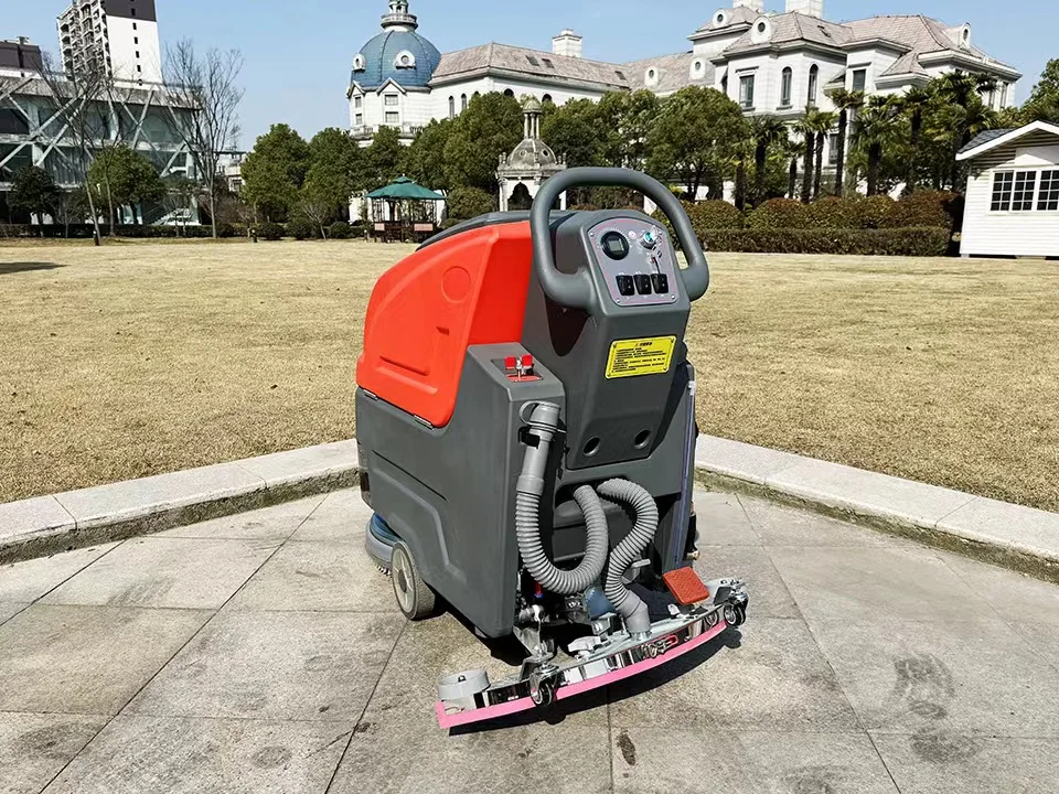 Экологически чистый аккумуляторный ручной скребок для пола, промышленная стиральная машина, скруббер для чистки пола