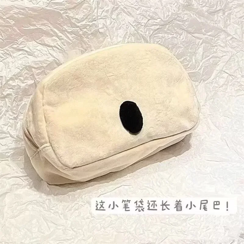 Sanurgente Pochacco-Trousse de maquillage en peluche pour femme, sac à stylo portable, dessin animé mignon, grande capacité, haute qualité, cadeau