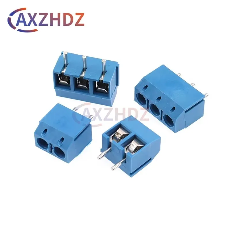 10PCS 5.0mm KF301-3P Pitch 2P Straight Pin 2P 3P Screw PCB Terminal Block Connector Blue KF301-5.0MM