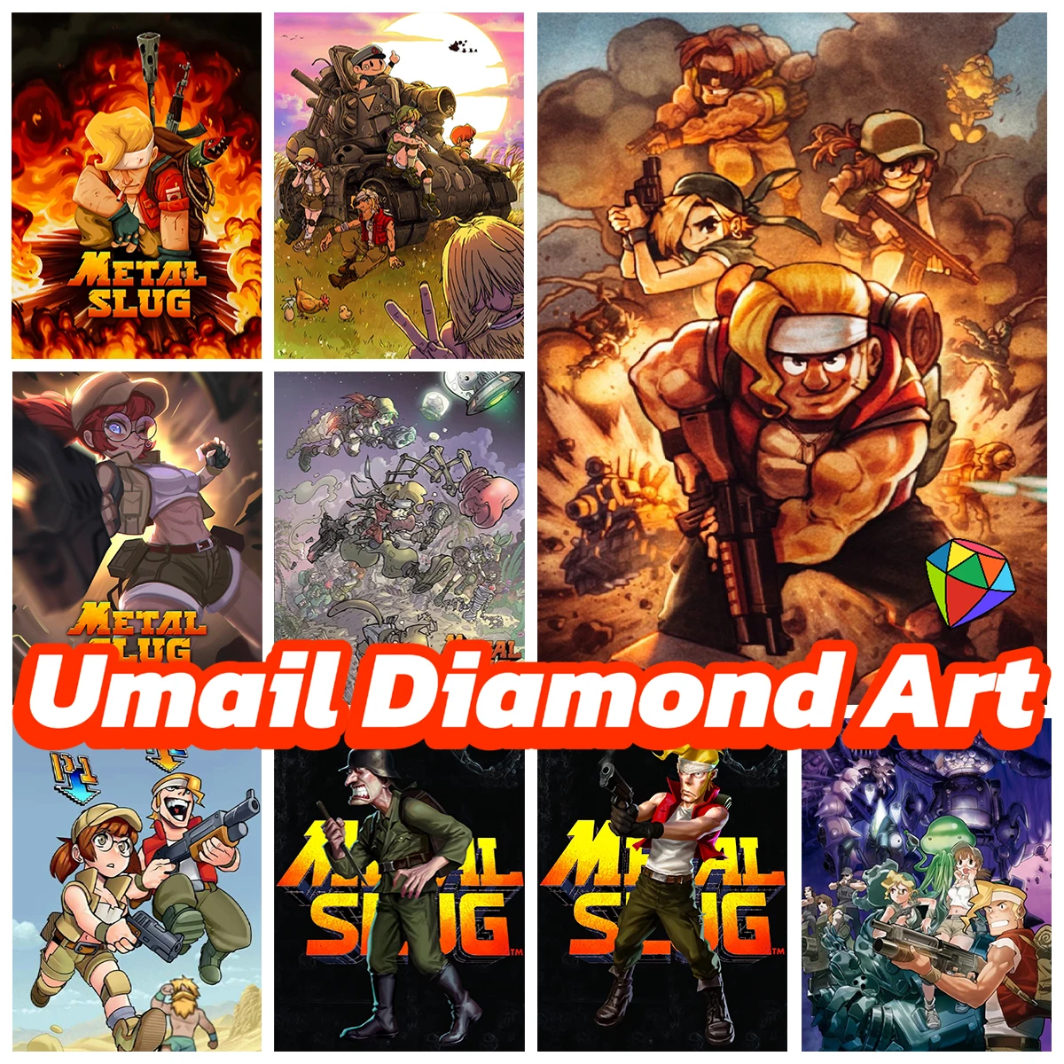 

Metal Slug Diamond Painting Kit Classic Games Mosaic Mural Diy Diamond Cross Stitch Embroidery Handicraft Gift Home Wall Decor