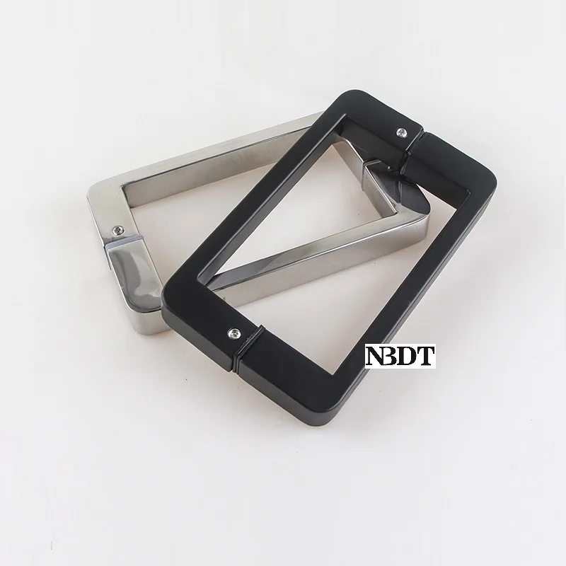 

1Piece 304 Stainless Steel CC145MM Short Concise Back To Back Glass Door Shiny Polished Matte Black