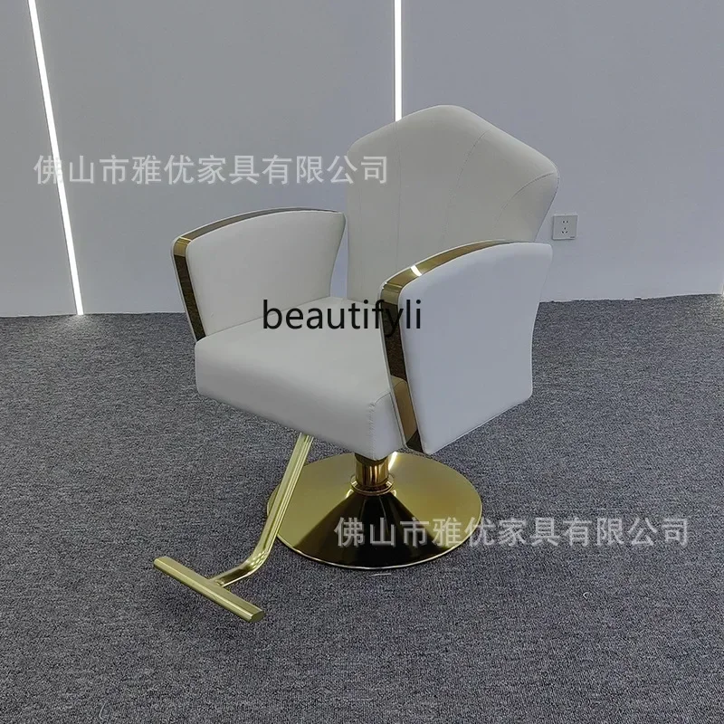 

Hairdressing chair Barber shop rotating reclining barber chair cutting seat