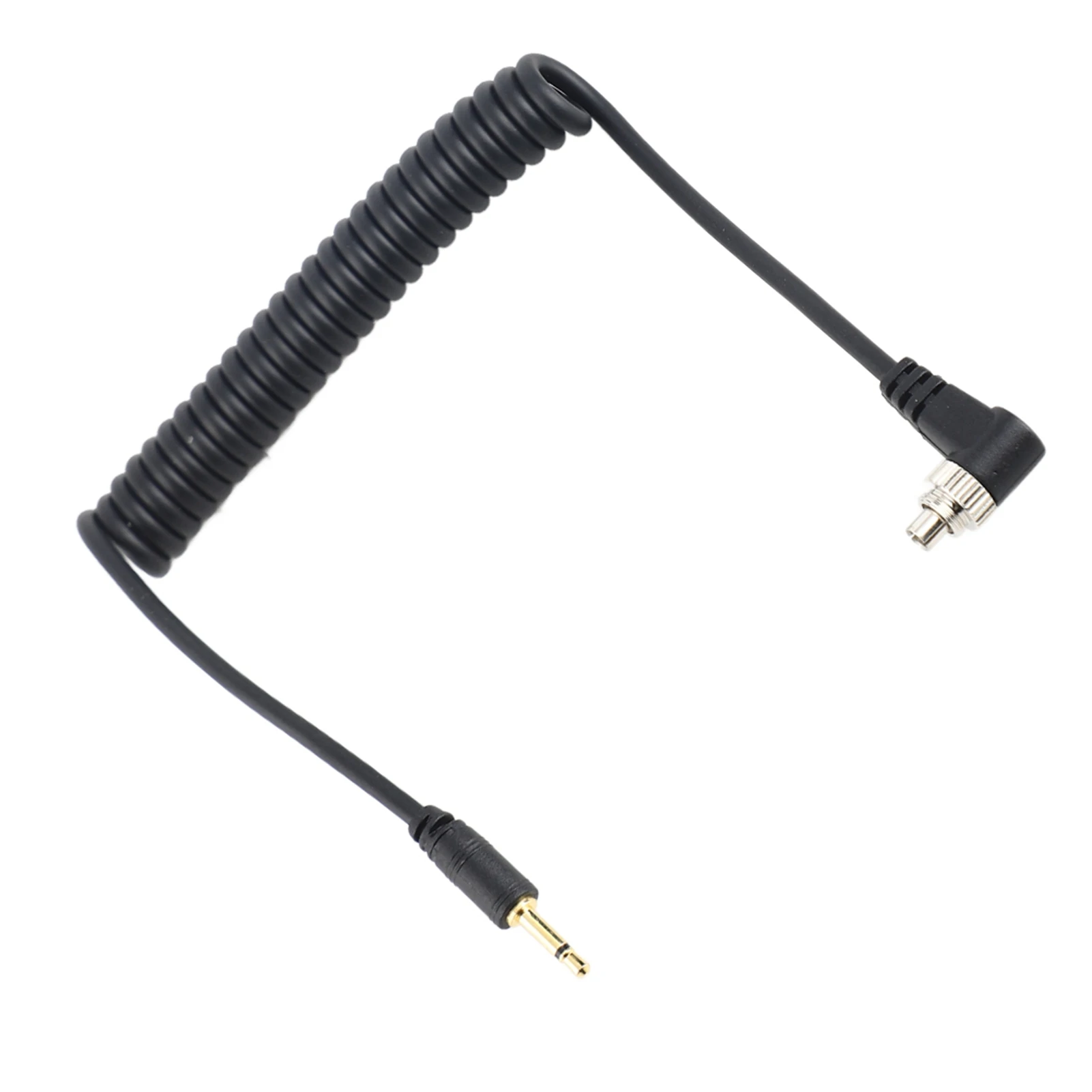 Flash PC Sync Cable Flash Sync Cord 2.5mm to Male Flash PC Sync Cable Cord with Screw Lock Extended Coiled Wire Flash Sync Cable