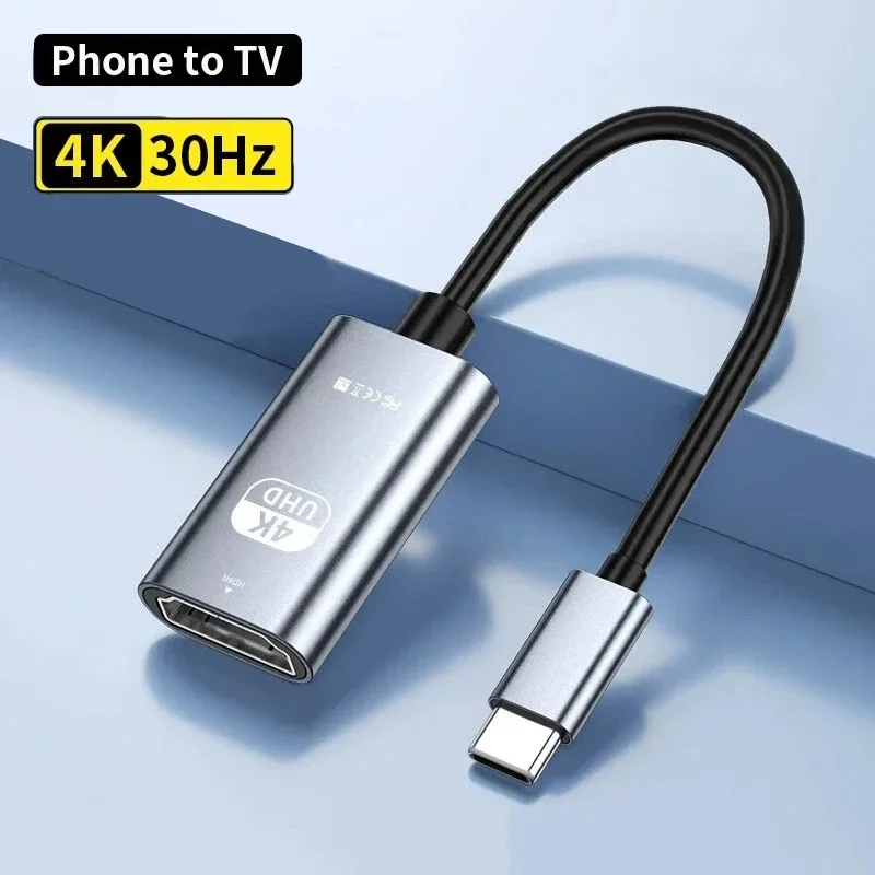 4K USB Type C to HDMI Adapter USB 3.1 HUB HDTV Converter Cable for MacBook Samsung Laptop Tablet Phone to TV Monitor Projector