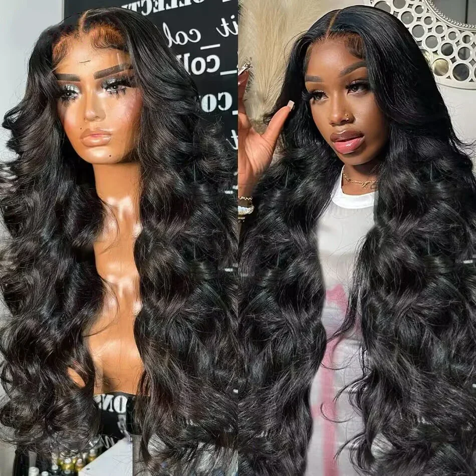 Bling Hair 13x4 13x6 HD Transparent Lace Front Wig Pre Plucked 4x4 Lace Closure Wig Brazilian Body Wave Wig Human Hair For Women