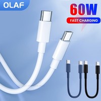 Olaf 30cm Short USB C Cable Fast Charging Type C Data Cable For Iphone 15 Samsung Xiaomi Huawei Phone Charger Power Bank Cord