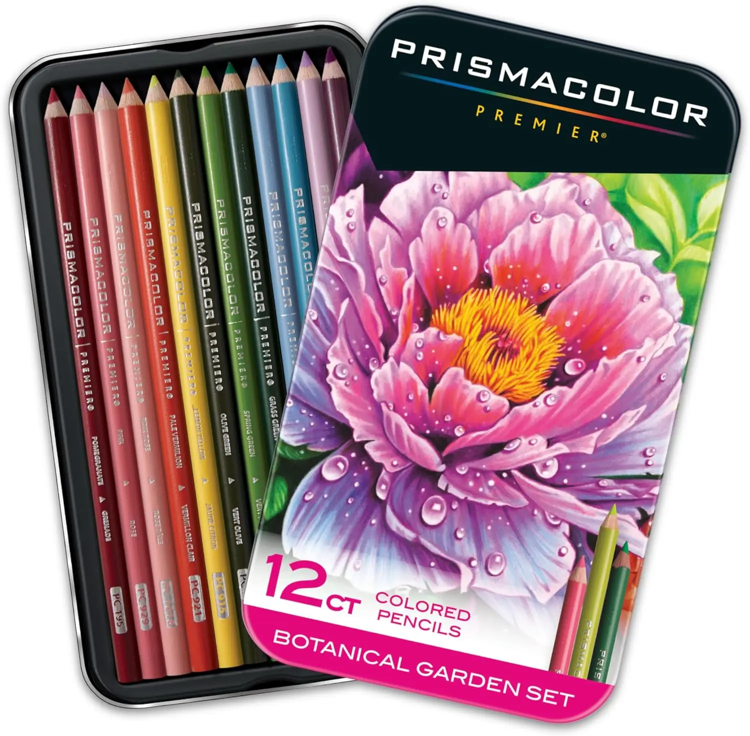 

Botanical Garden Colored Pencils, 12 Soft Core Set for Adult Coloring and Drawing Art Supplies