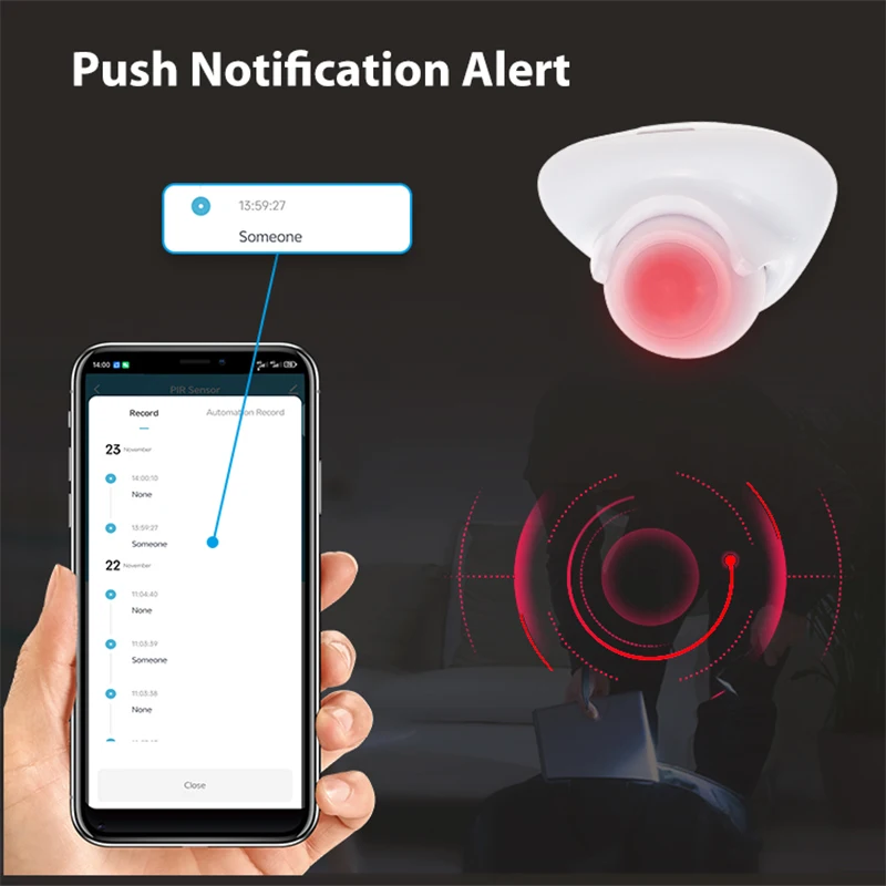 Tuya Matter Sensore di movimento Sensore intelligente del corpo umano Movimento del corpo Gateway wireless Smart Home per Alexa Google Assistant Homekit