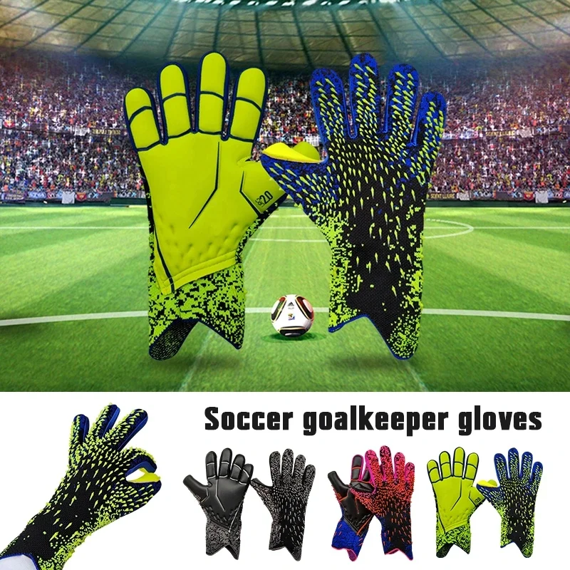 Professional Goalkeeper Gloves with Strong Grip Non-Slip Soccer Goalie Breathable Gloves Children Adult Training Sports