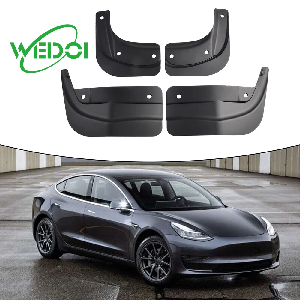 

Fits 2024 Tesla Model 3 Highland 4pcs Wheel Fenders Car Accessories Black Fender Protectors Perfect Fit and Easy Installation