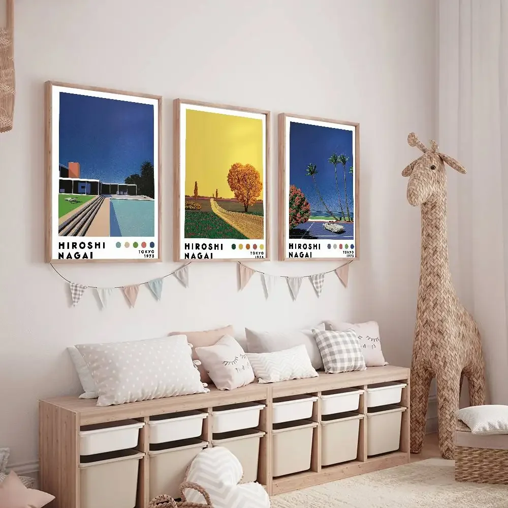 

Retro Hiroshi Nagai Artwork Japanese Vaporwave 80s City Pop Minimalist Poster HD art sticky wall waterproof home living room