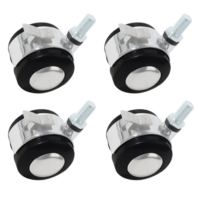 Quiet Rolling Casters For Chairs Tables Storage Units Furniture With 360 Degree & Easy Mounting Hardware Included 601A