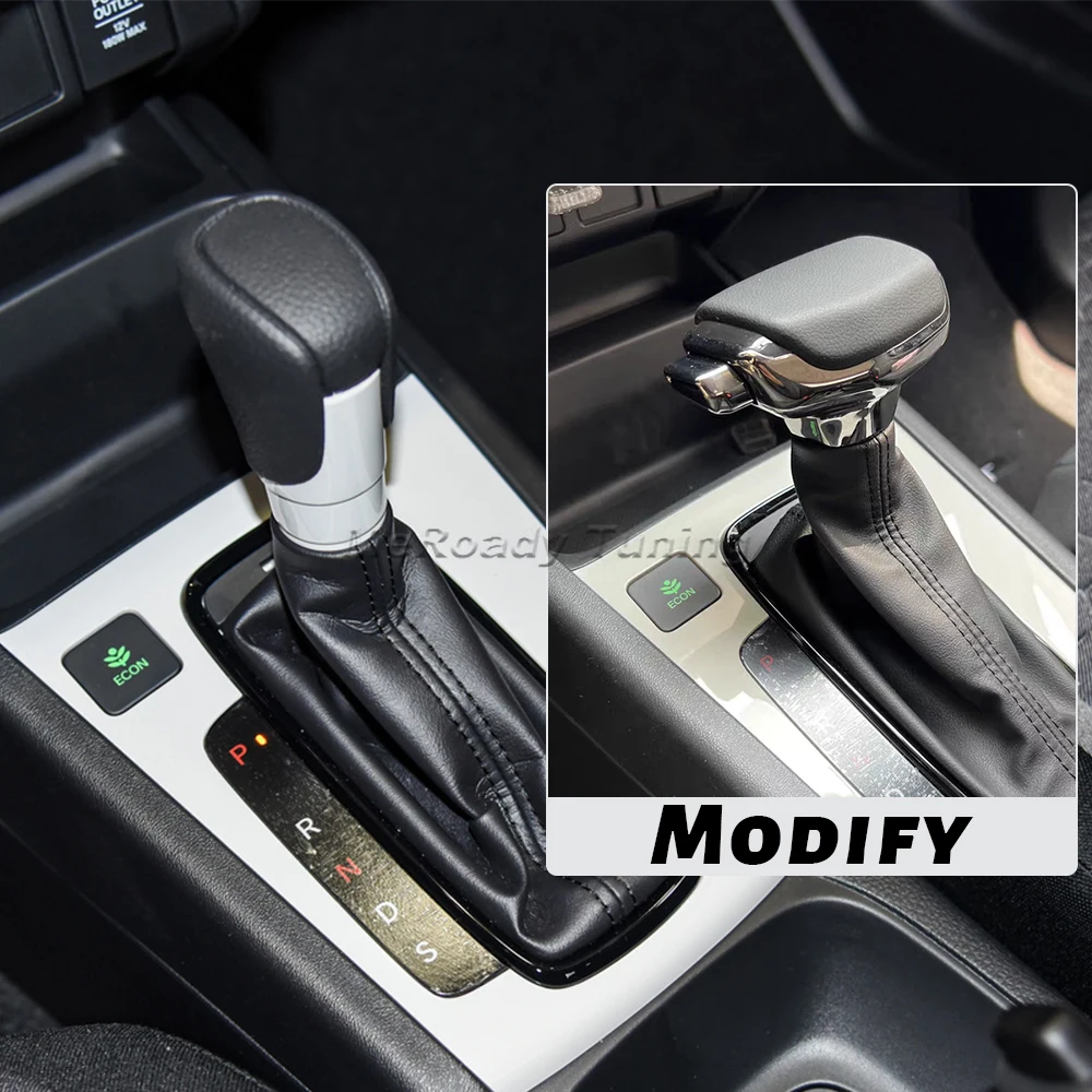 Perilla de palanca de cambios automática de cuero, palanca de Control para HONDA FIT JAZZ MK4 2020 HRV 2021 2022 Interior, color negro