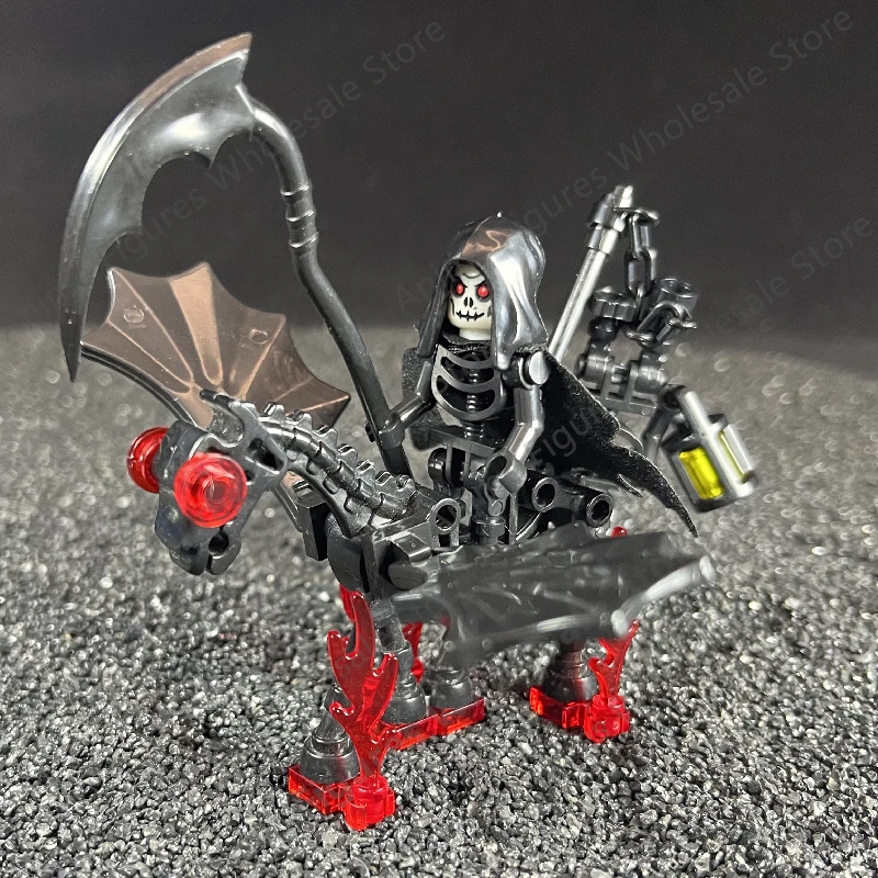 Halloween Skelett-Armee Mini-Puppe MOC Bausteine DIY Zusammengebaute Bausteine Charakter-Puppe Skelett-Pferd Ornamente Spielzeug