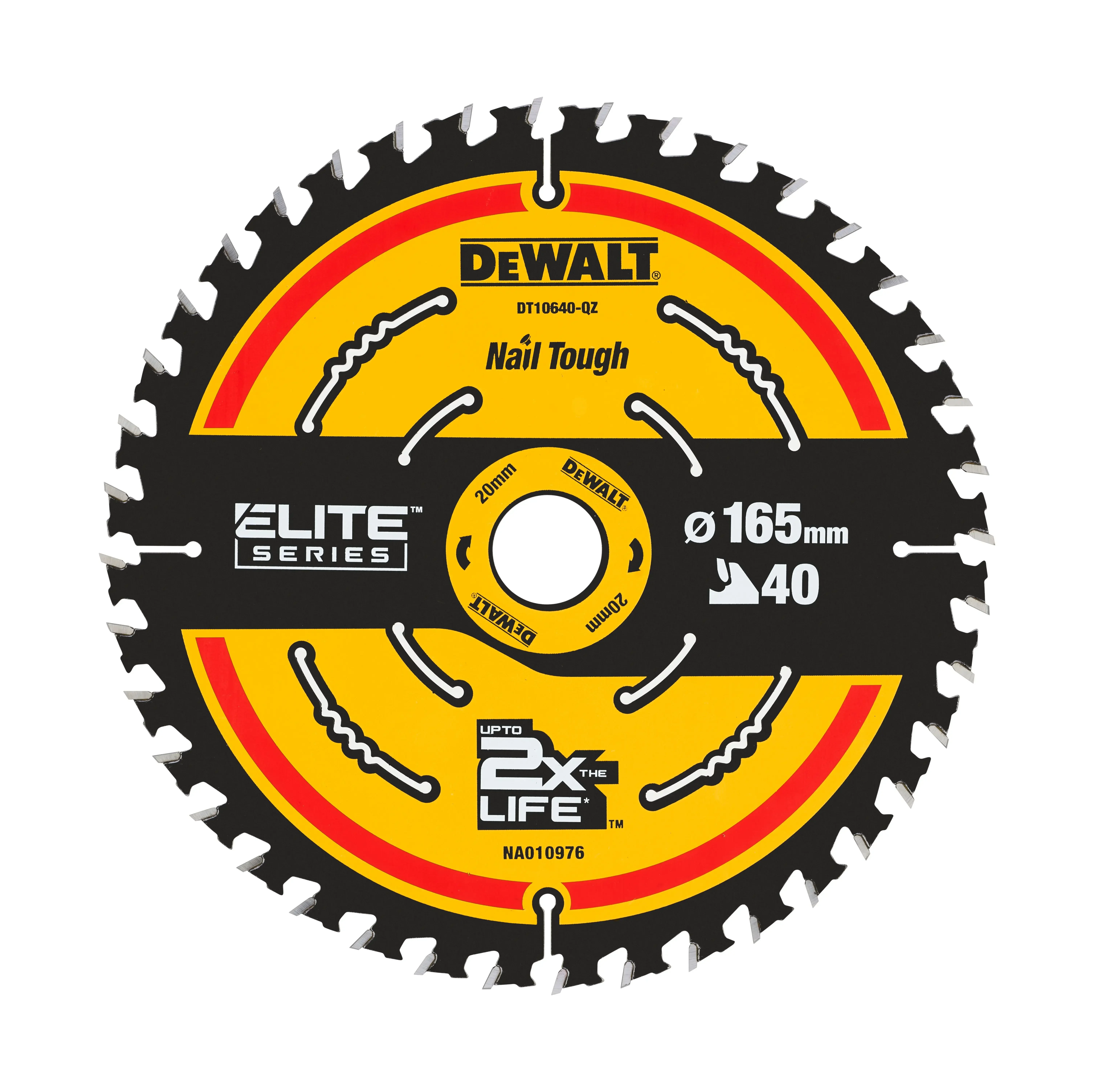 Imagem -06 - Dewalt-lâmina de Serra Circular Dt10624 Dt10640 24t 40t 165 mm 20 mm Dt10624-qz Dt10640-qz
