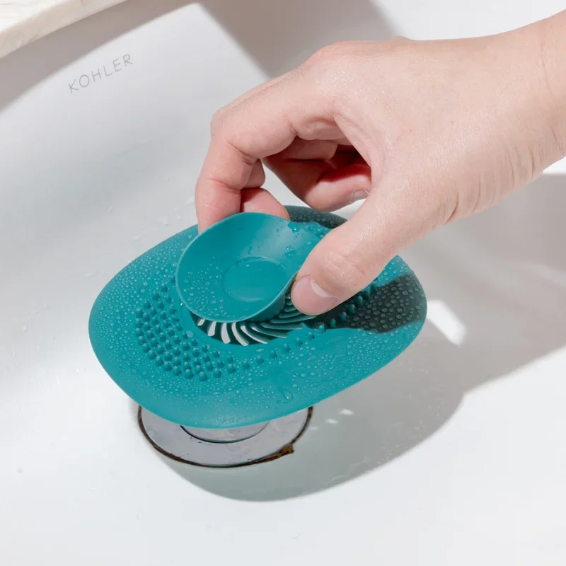 Silicone Drain Strainer Shower Bathtub Sink Floor Water Stopper Rubber Kitchen Bathroom Deodorant Plug Hair Pickups Home Applies