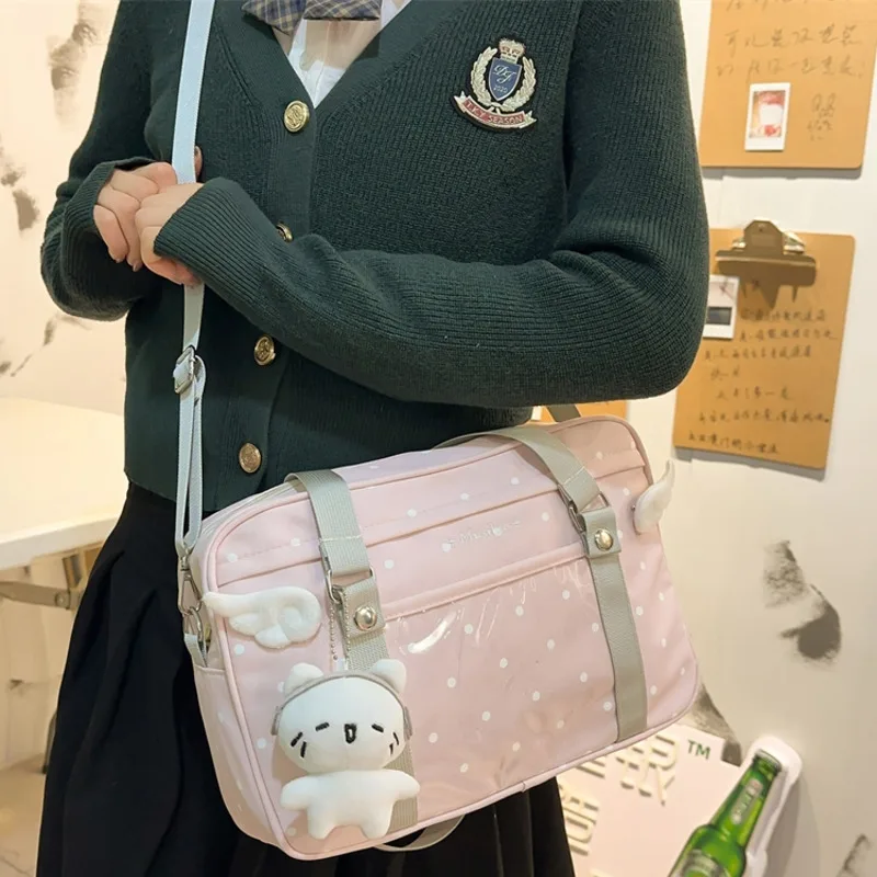 Anime Themed Itabag Women’s Handbag Crossbody Purse Large Opening Nylon Shoulder Bag Youth Travel Messenger Display Bag Gift New