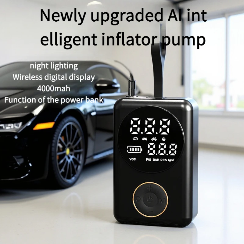 

Tire Inflator High-Pressure Electric Portable Wireless Digital Display Car Air Pump bicycle pumps