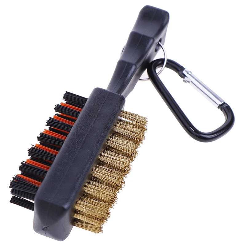 1 Pc Golf Club Brush Groove Cleaner Dual Sided Tools Portable Metal Lightweight Nylon Accessories for Iron Balls Shoes New Gift