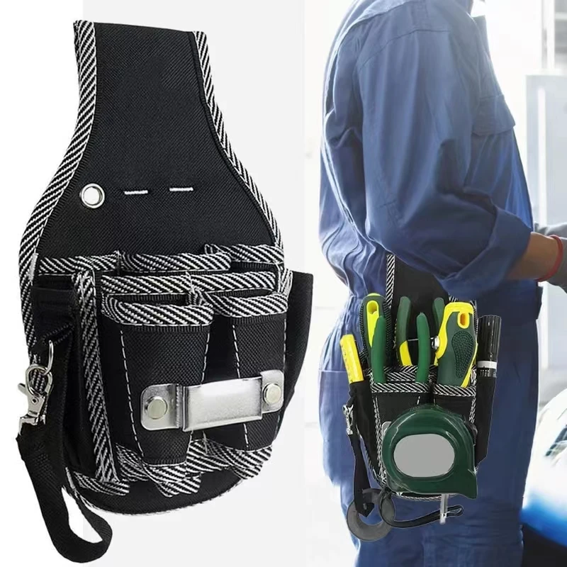 Imagem -03 - Multifuncional Nylon Tecido Ferramenta Bolsa Chave de Fenda Titular Kit Eletricista Cintura Pocket Case Belt Case