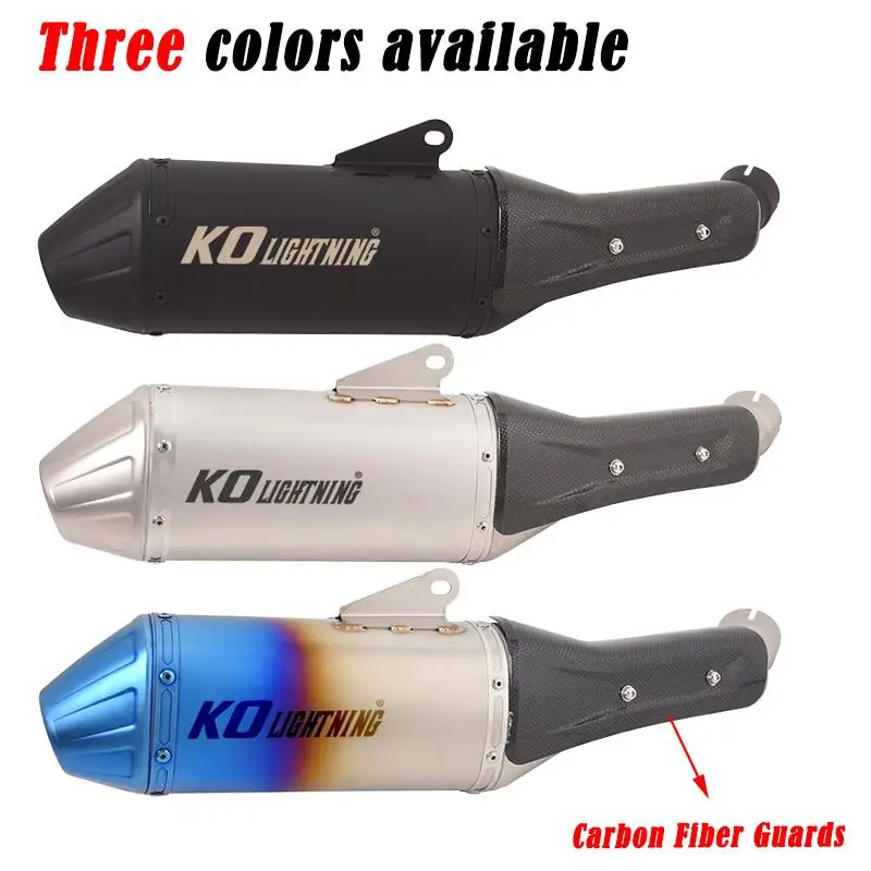 

51MM Motorcycle Exhaust Muffler Pipe Tail Escape Stainless Steel Carbon Guards Modified For 250 ADV 21-22 390 ADV 20-22